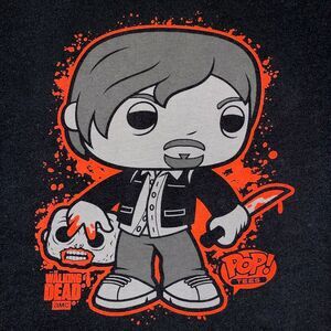 Pop Tees T shirt Mens 2XL Black The Walking Dead Daryl Dixon AMC‎ ZOMBIES Funko